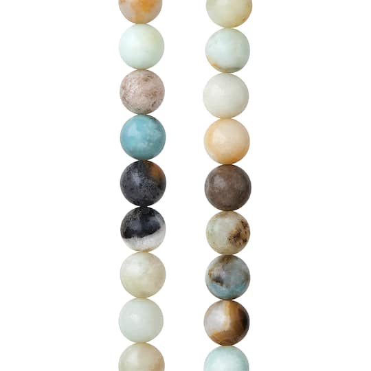 12 Pack: Amazonite Round Beads, 8mm by Bead Landing&#x2122;